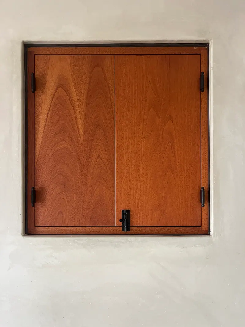 Pair of wood window shutters